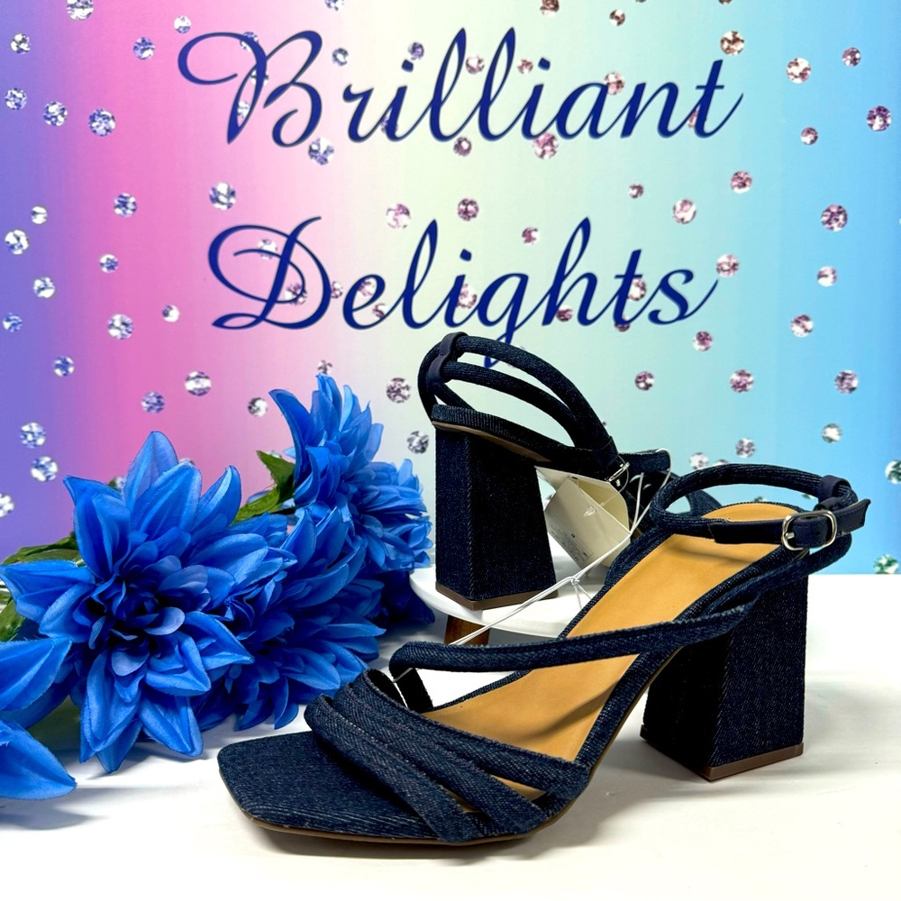 SALE! GORGEOUS DENIM SANDAL HEELS